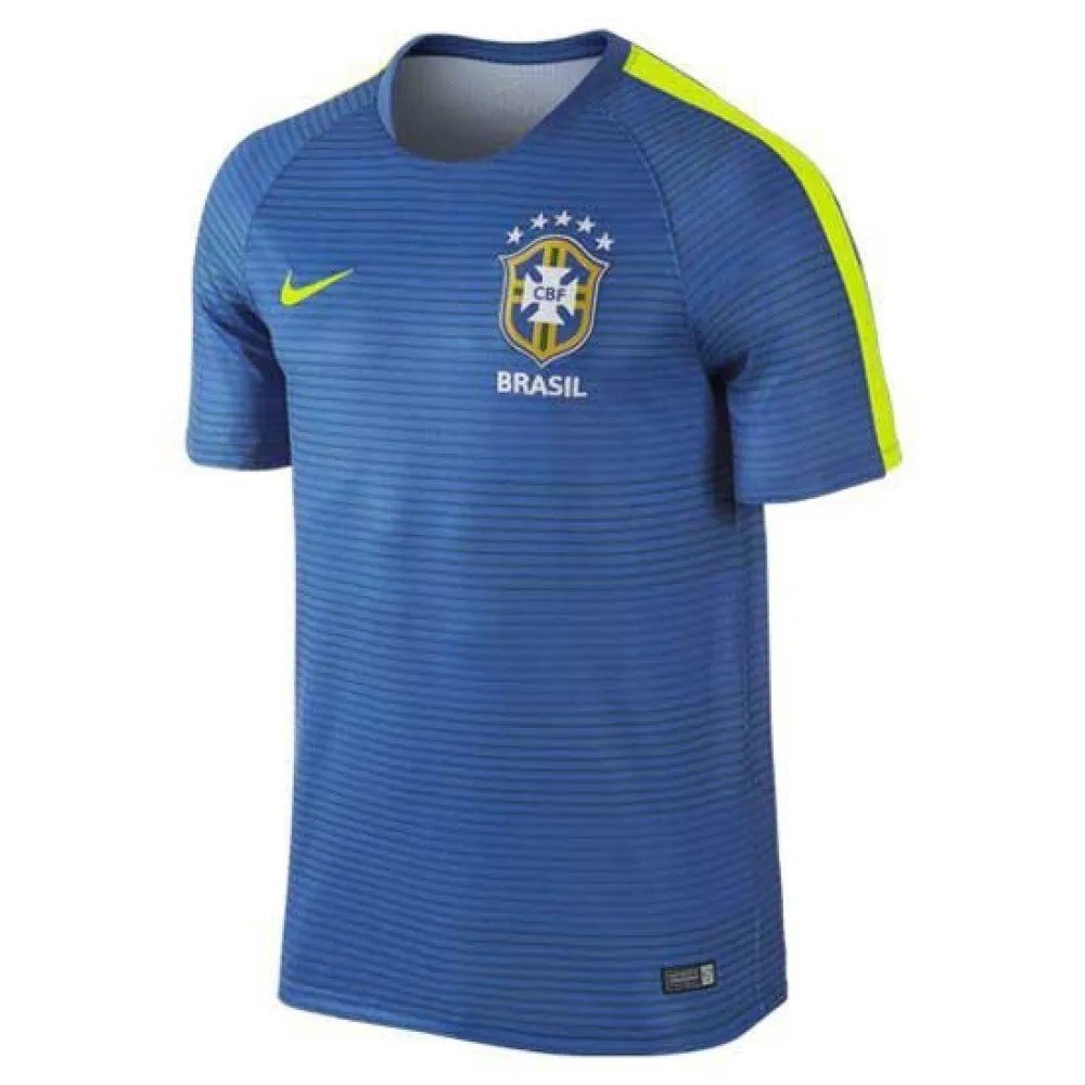 Nike T-Shirt Brasil Pre-Match Flash II Training Soccer Jersey Size Small